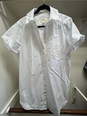 Maeve by Anthropologie White Shirt Dress